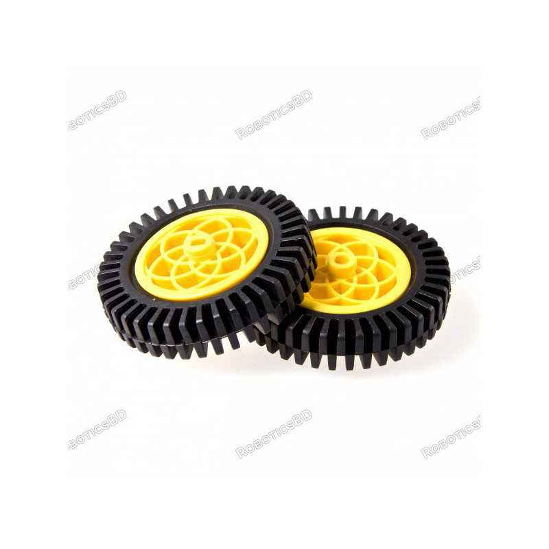 Servo Wheel with Thick Rubber Tire Robotics Bangladesh