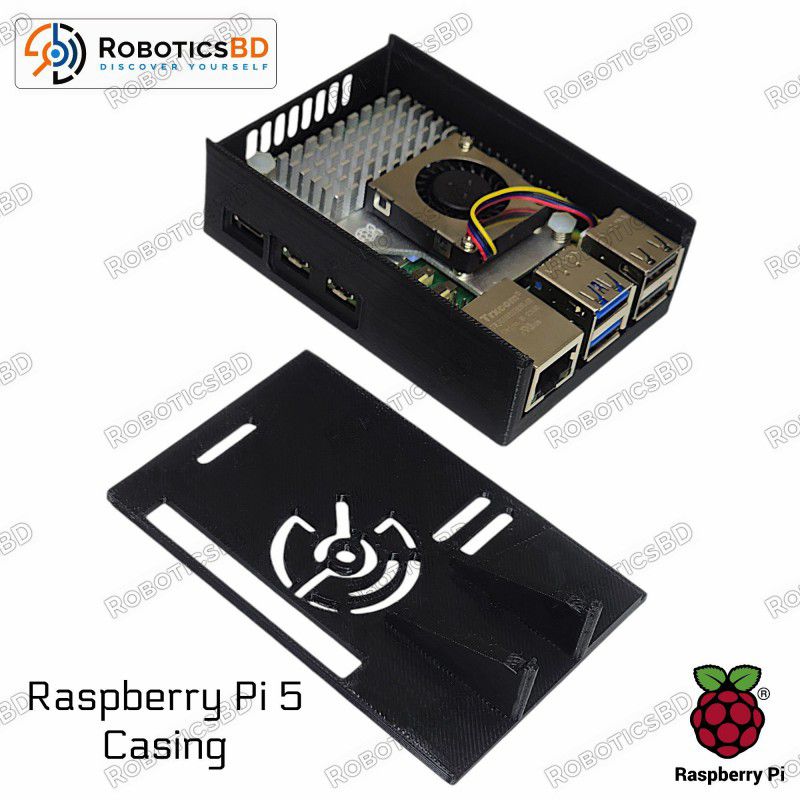 Raspberry Pi Casing Black PLA Robotics Bangladesh